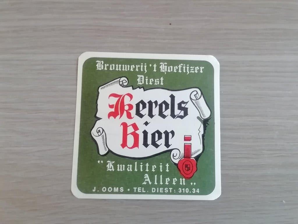 Bier etiket kerelsbier Diest, Verzamelen, Biermerken, Ophalen of Verzenden