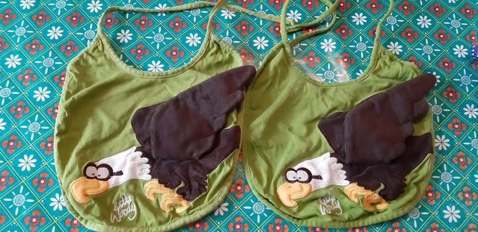 2 slabbetjes van Woody met pieper, Ophalen of Verzenden, Gebruikt, Slab, Overige merken