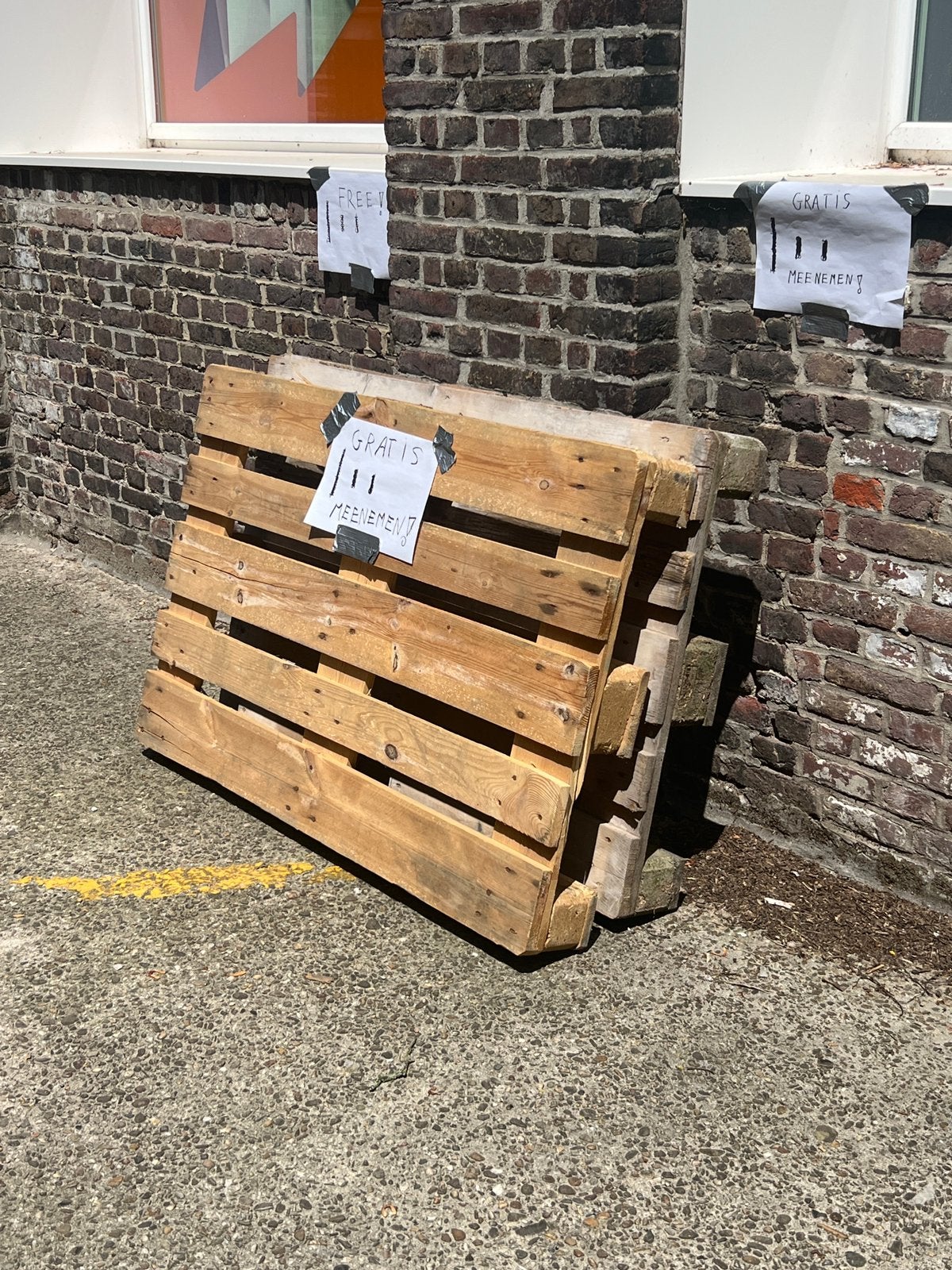 2 gratis palletten, Ophalen, Gebruikt