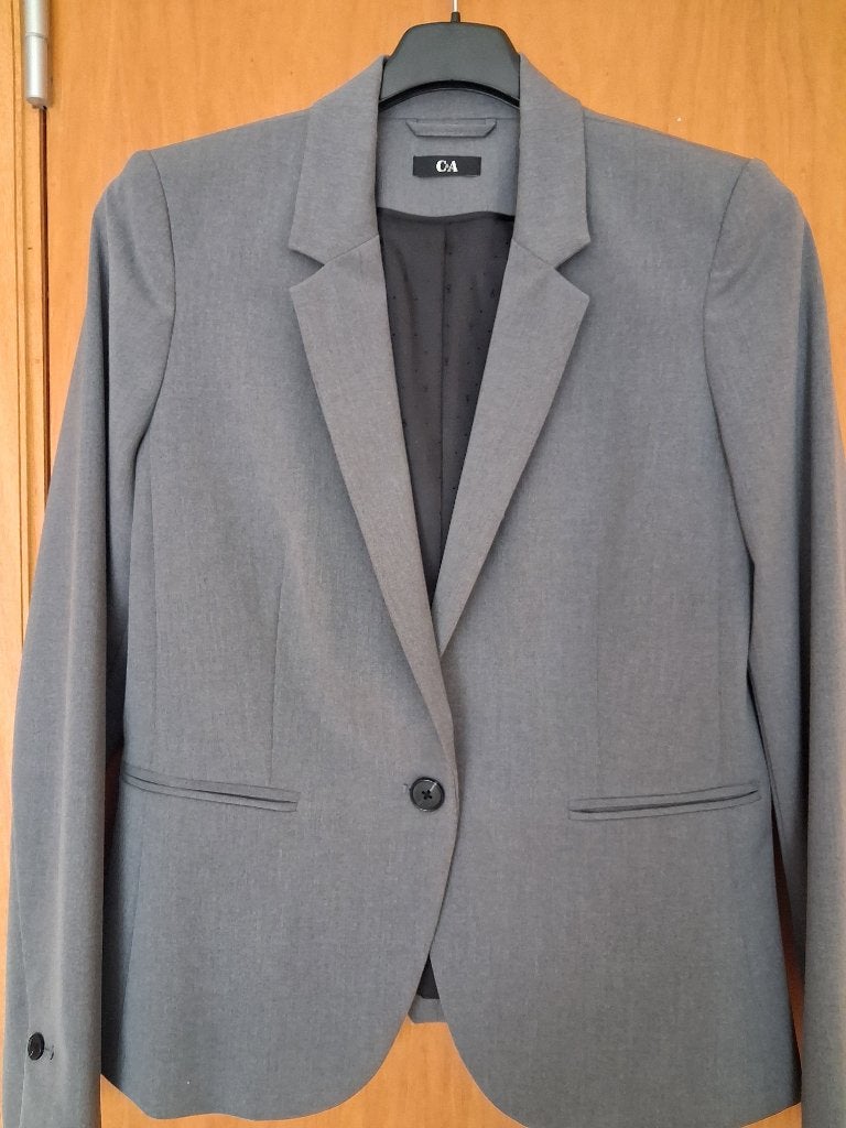 Veste Blazer femme - gris - taille 40/42, Enlèvement, Neuf, Gris
