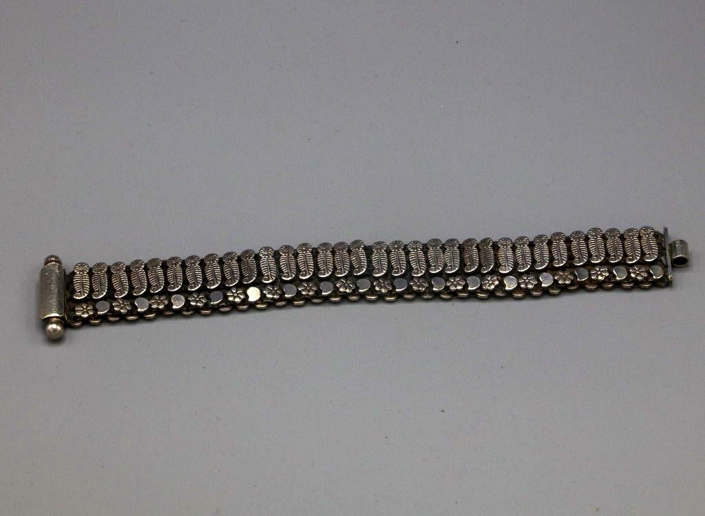 Mooie zilveren antieke armband uit Rajasthan, Handtassen en Accessoires, Armbanden, Zo goed als nieuw, Zilver, Ophalen of Verzenden