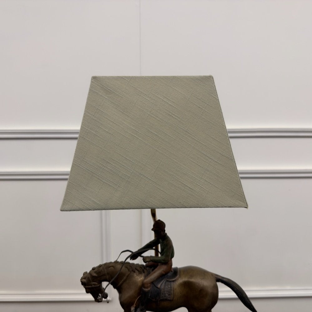 Klassiek Engelse Bronzen Tafellamp Ruiter, Enlèvement
