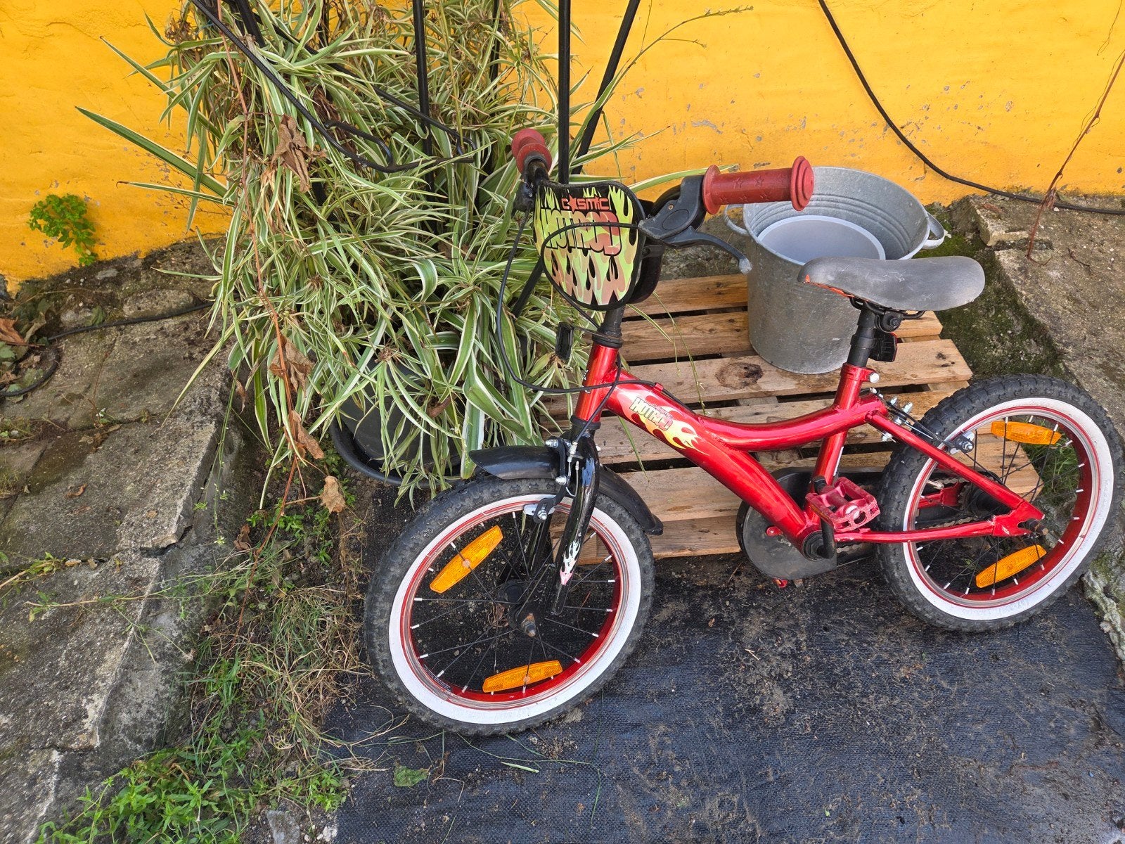 kinderfiets, Fietsen en Brommers, Ophalen, Gebruikt, Velgrem, 16 tot 20 inch