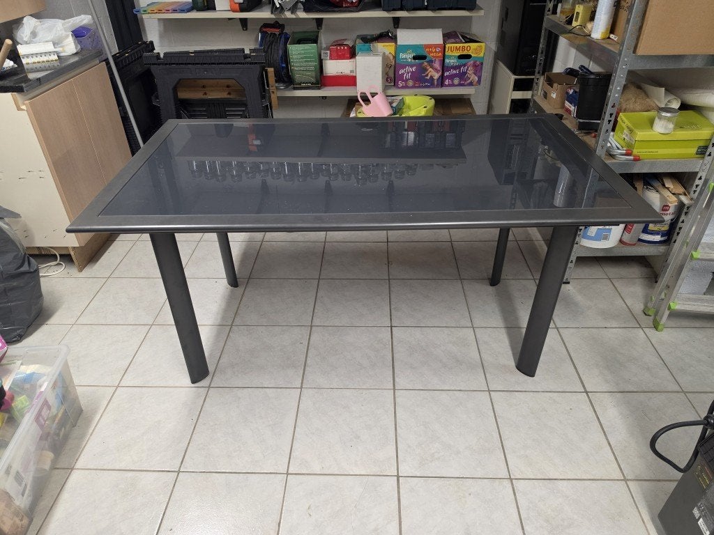 Hartman eettafel + stoelen, Tuin en Terras, Tuinsets en Loungesets, Ophalen, 4 zitplaatsen, Aluminium, Zo goed als nieuw