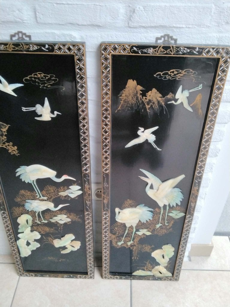 koppel chinese wandpanelen, Wanddecoratie, China, 90 cm, Ophalen