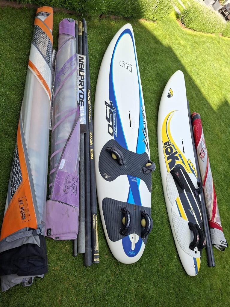 Windsurfmateriaal, Watersport en Boten, 250 tot 300 cm, Gebruikt, 6.5 m² tot 8 m², Plank