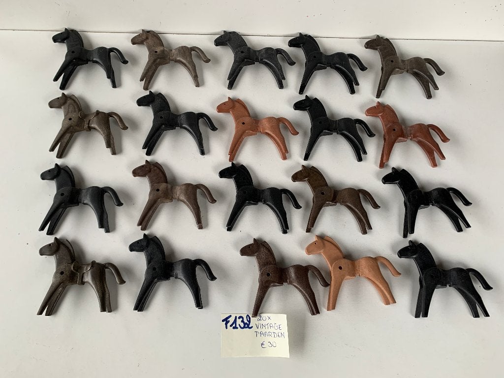 PLAYMOBIL F132: LOT 20 VINTAGE PAARDEN, Gebruikt, Losse onderdelen, Ophalen of Verzenden, Country