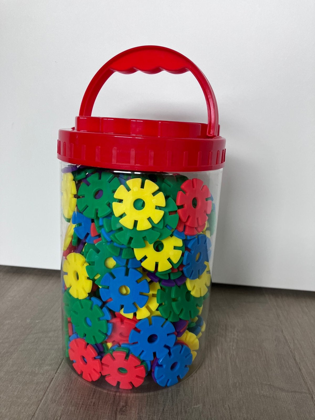 Kleurrijke bouweschijfjes, Kinderen en Baby's, Speelgoed | Educatief en Creatief, Ophalen, Zo goed als nieuw