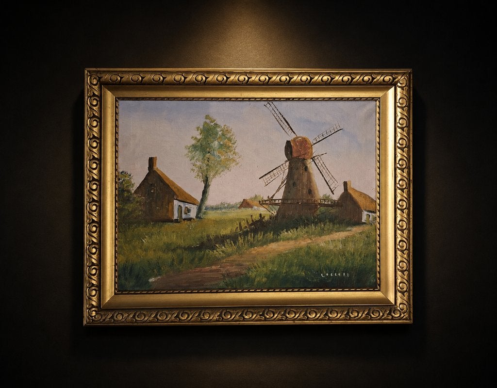 Solitude, Antiquités & Art, Art | Peinture | Classique, Enlèvement ou Envoi, Peinture à l'huile, Paysage, Toile