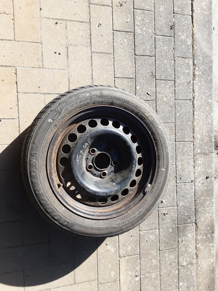 1x16 inch VW-stalen velg (5x112), Ophalen, Gebruikt, Seat