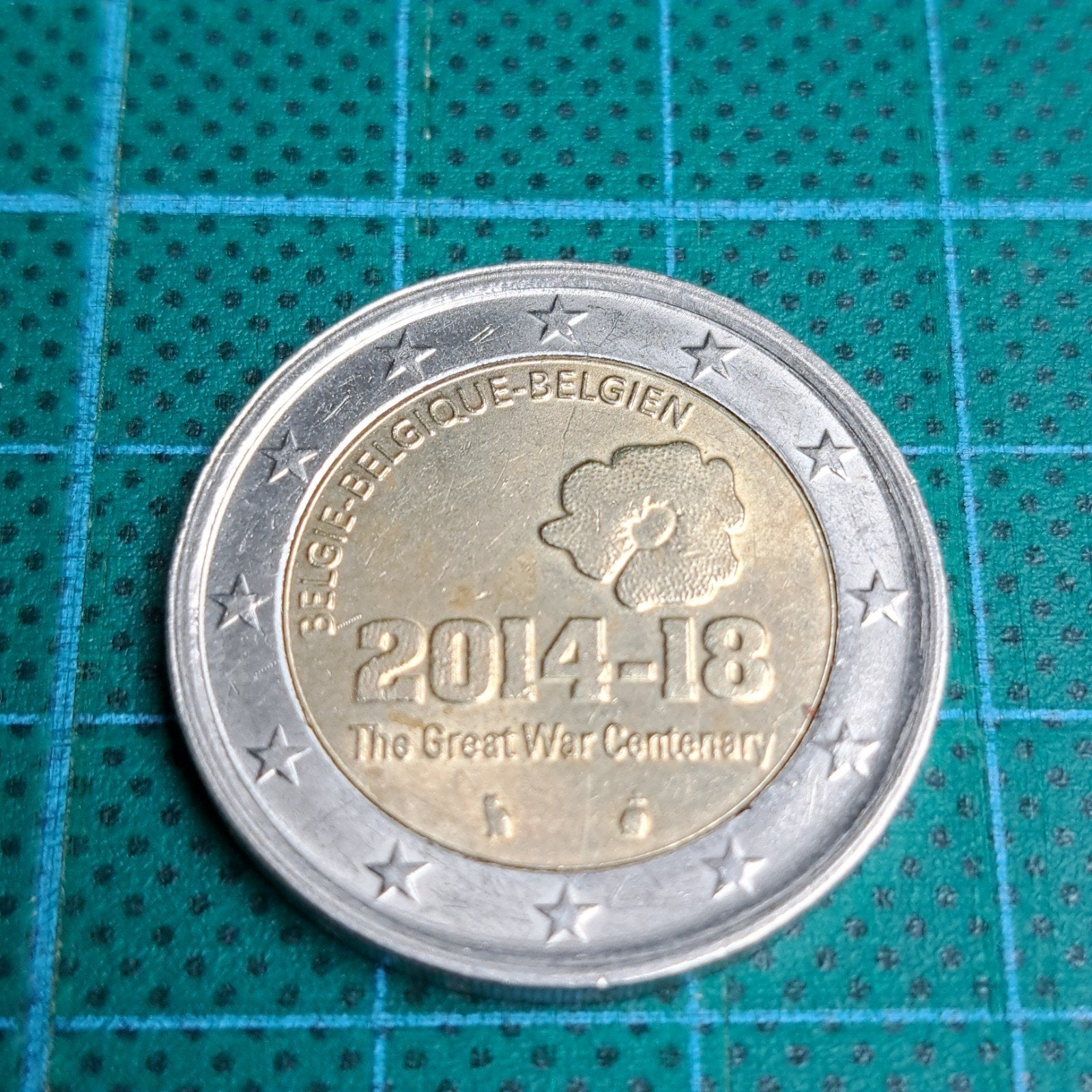 Belgische herdenkingsmunt,2eurostuk, Ophalen of Verzenden, België, 2 euro, Losse munt