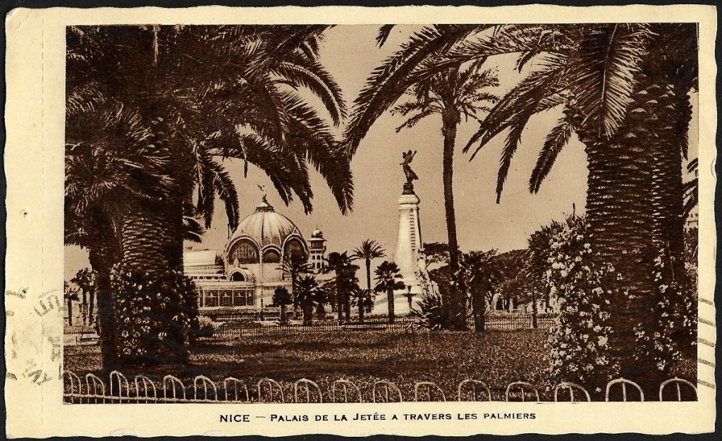 1936 - FRANCE - Nice : Palais de la Jetée, Collections, Envoi, 1920 à 1940, Affranchie, France