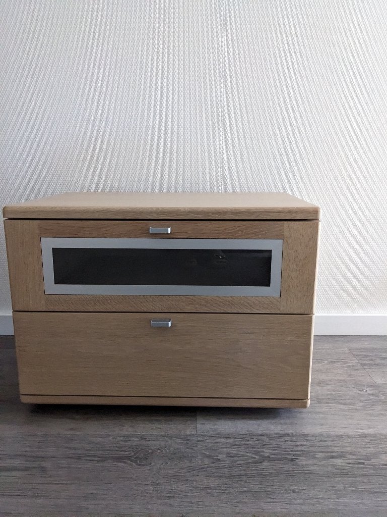 Nachtkastjes - witte Franse eik, Enlèvement, Utilisé, Bois, 45 à 65 cm
