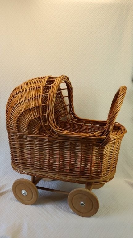 Rieten poppenwagen, Kinderen en Baby's, Ophalen, Gebruikt, Babypop
