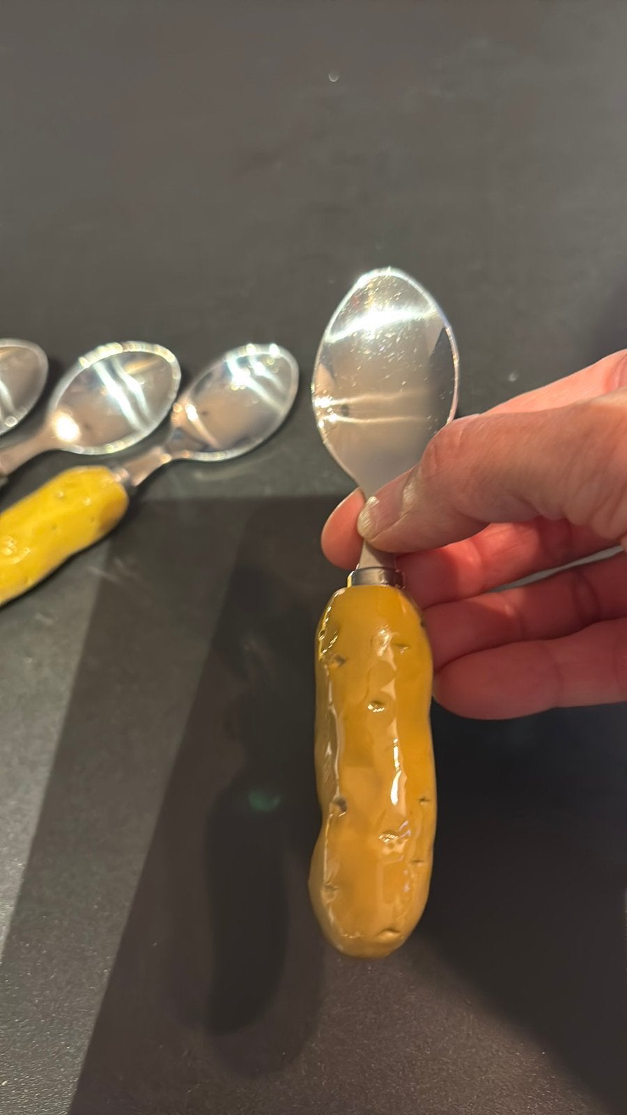 6 Aardappel lepeltjes voor de BBQ, Tuin en Terras, Ophalen, Zo goed als nieuw
