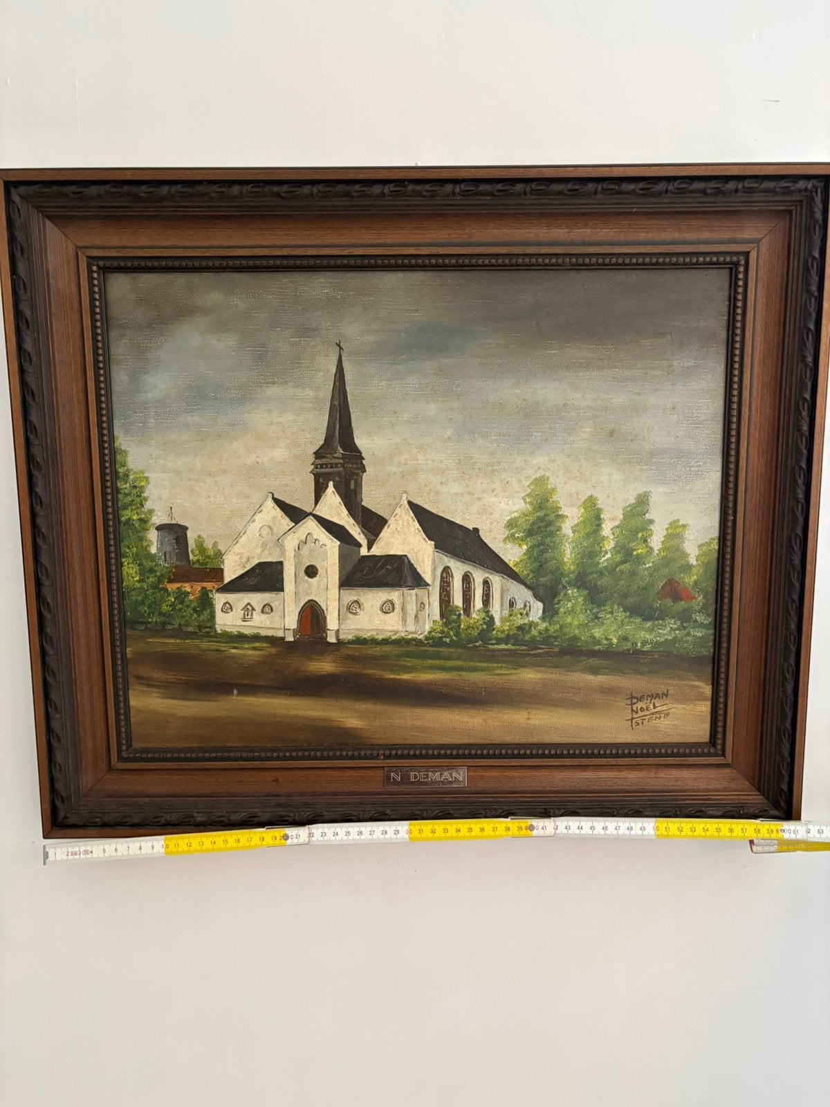 Deman Noël  Sint-Annakerk in Stene (Oostende)., Ophalen, Gesigneerd