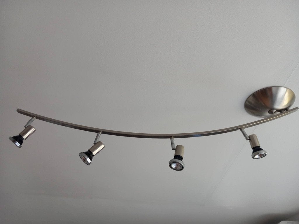 Luminaire Satin Chrome FANTASIA XZIBIT - 4 spots orientables, Enlèvement, Utilisé, GU10