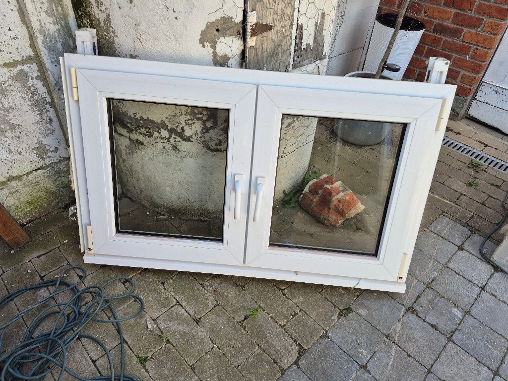 Pvc raam, Kunststof, Gebruikt, Raamkozijn, Inclusief glas