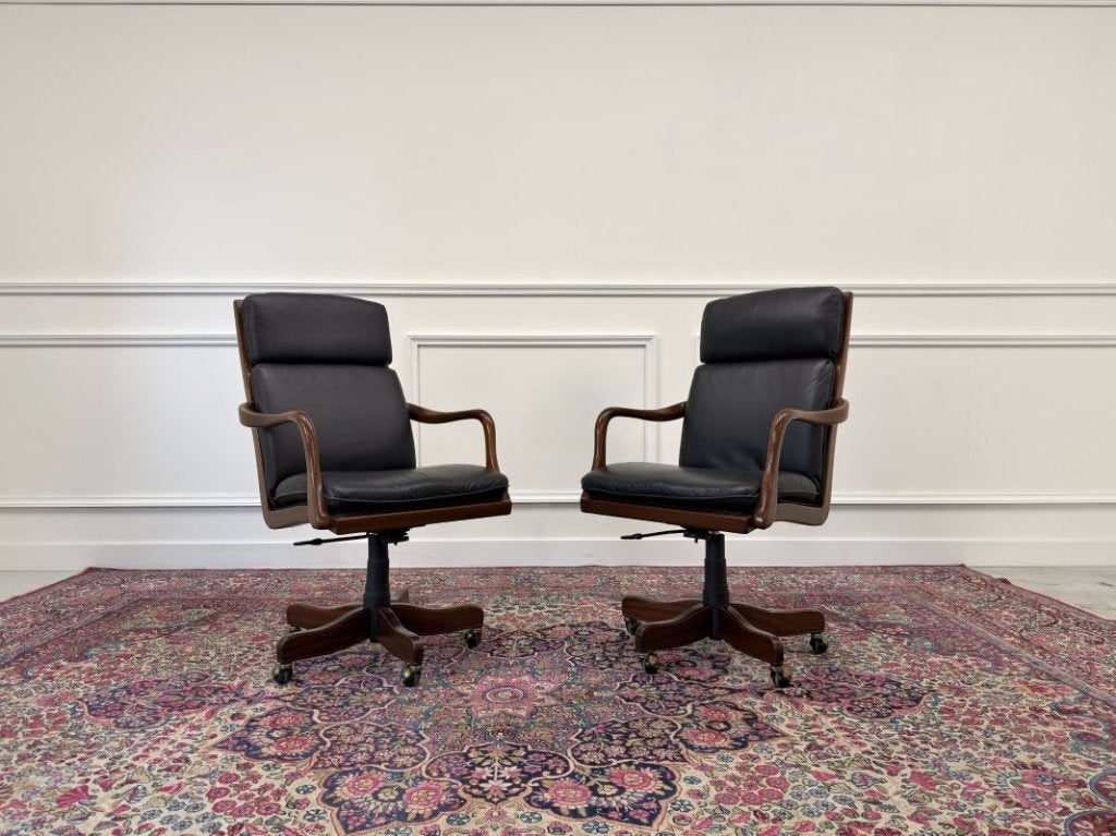Set Klassiek Engelse Chesterfield Bureaustoelen, Antiek en Kunst, Ophalen of Verzenden