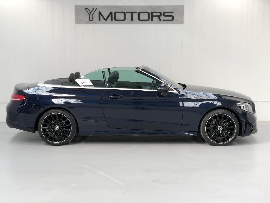 MERCEDES C 180 9G-TRONIC CABRIO PACK-AMG FACELIFT MULTIBEAM, Auto's, Automaat, 4 cilinders, Blauw, 1595 cc