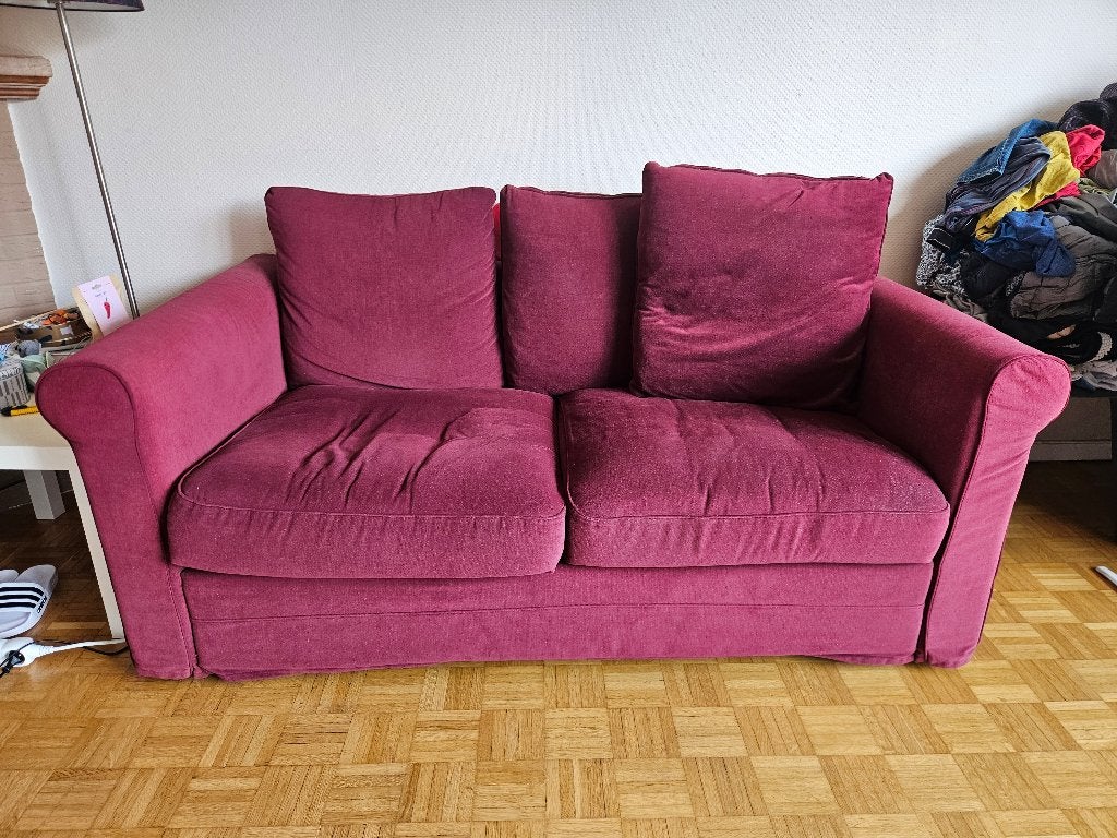 Canapé / Sofa 2 places IKEA GRÖNLID rouge, Ophalen, Gebruikt, Tweepersoons, 75 tot 100 cm