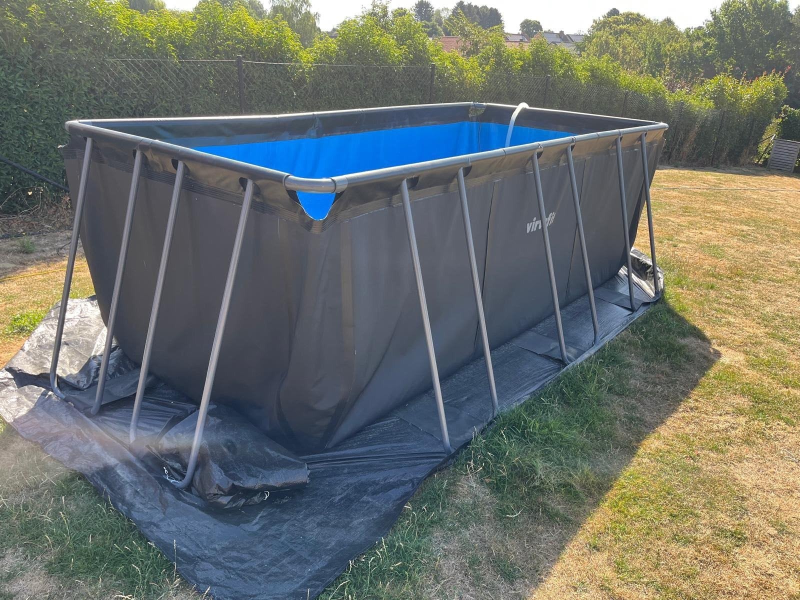 Rechthoekig zwembad VirtuFit - 400 x 200 x 122 cm, Ophalen, Grondzeil