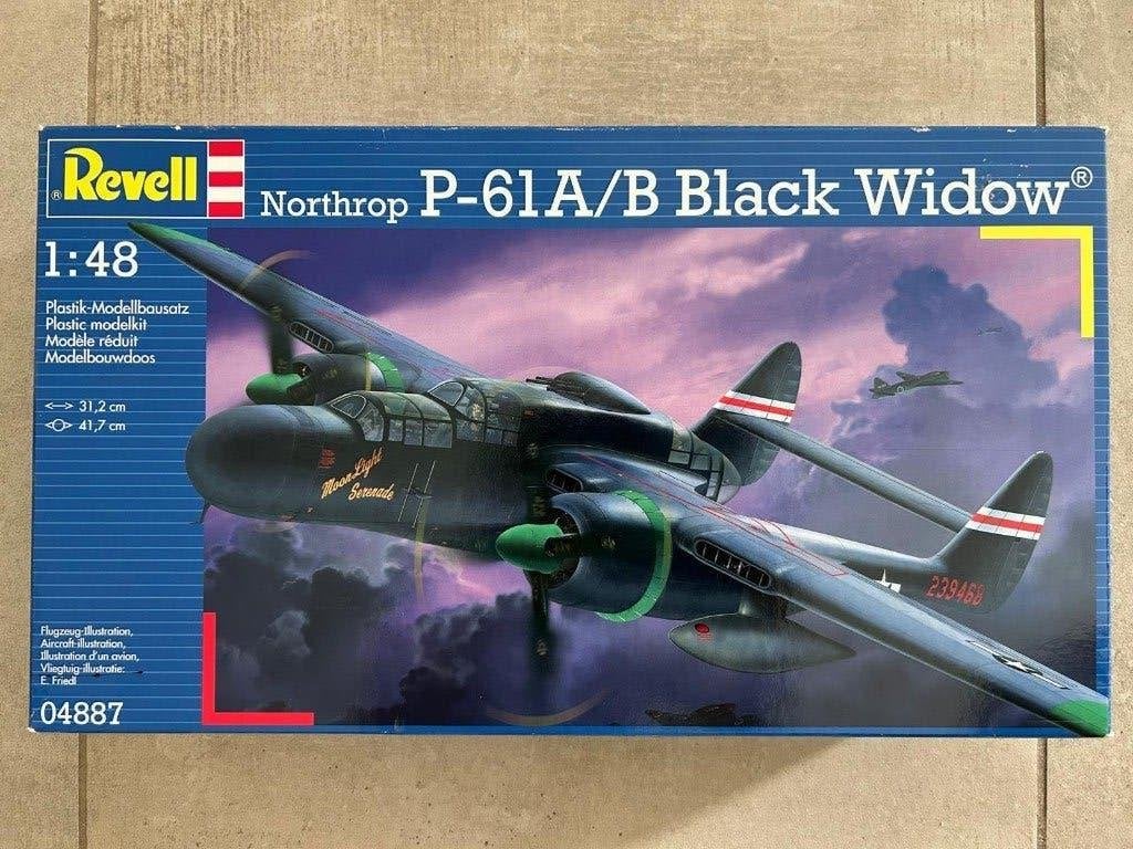Revell P61 Black Widow modelbouw 1:48, Hobby en Vrije tijd, Revell, Nieuw, Ophalen of Verzenden, Groter dan 1:72