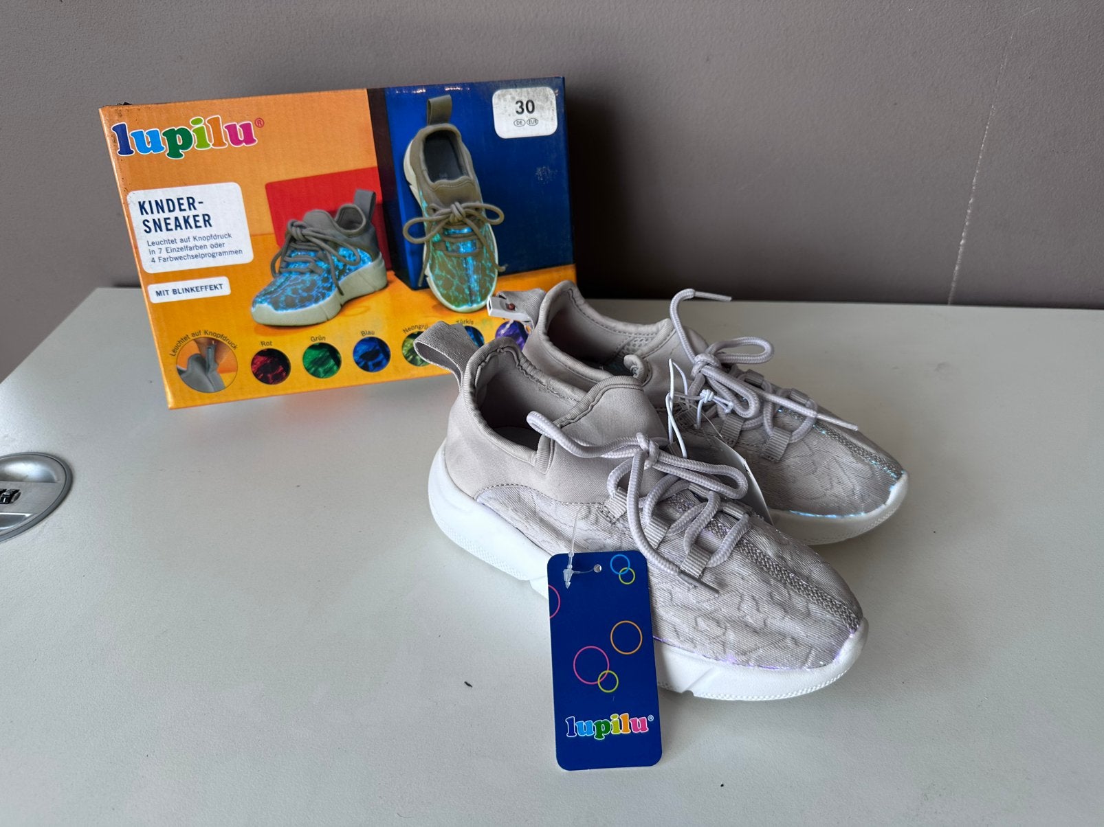 Lupilu kinderschoenen met 7 LED - NIEUW!, Kinderen en Baby's, Ophalen, Nieuw, Jongen of Meisje, Sportschoenen