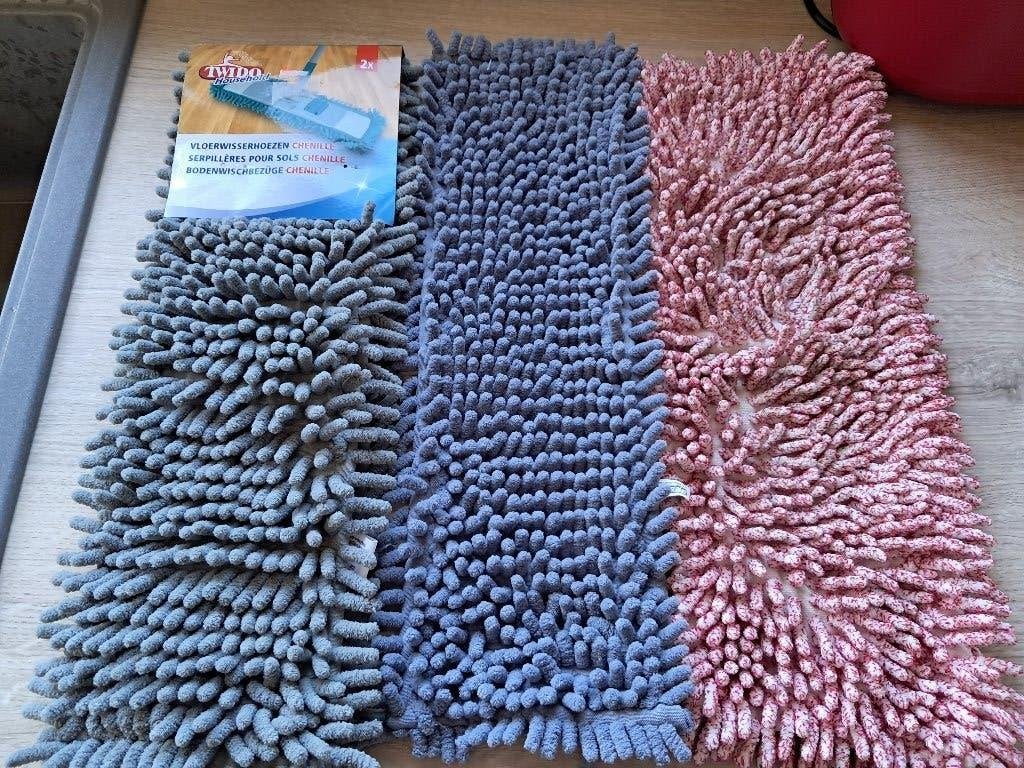 vloerwisserhoezen/doeken 4 stuks  Chenille TWIDO, Maison & Meubles, Enlèvement ou Envoi, Mop ou Serpillière
