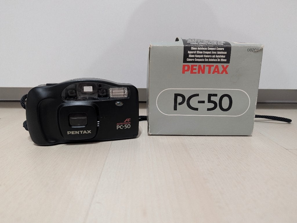 Pentax PC-50 argentique 35mm – Avec boîte d'origine, Enlèvement ou Envoi, Ne fonctionne pas, Compact, Pentax