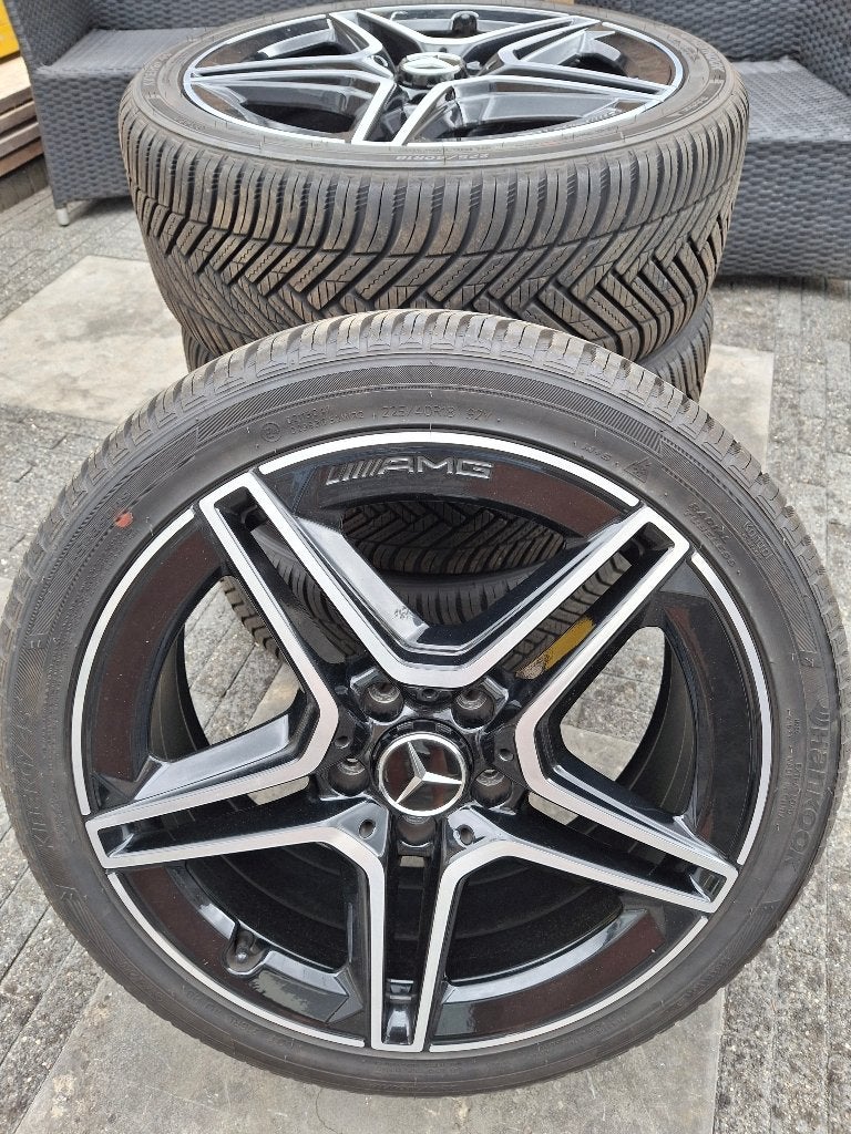 18 Inch Mercedes 5x112 AMG velgen A/B/CLA W177, Auto-onderdelen, Banden en Velgen, Ophalen, 18 inch, Gebruikt, Banden en Velgen