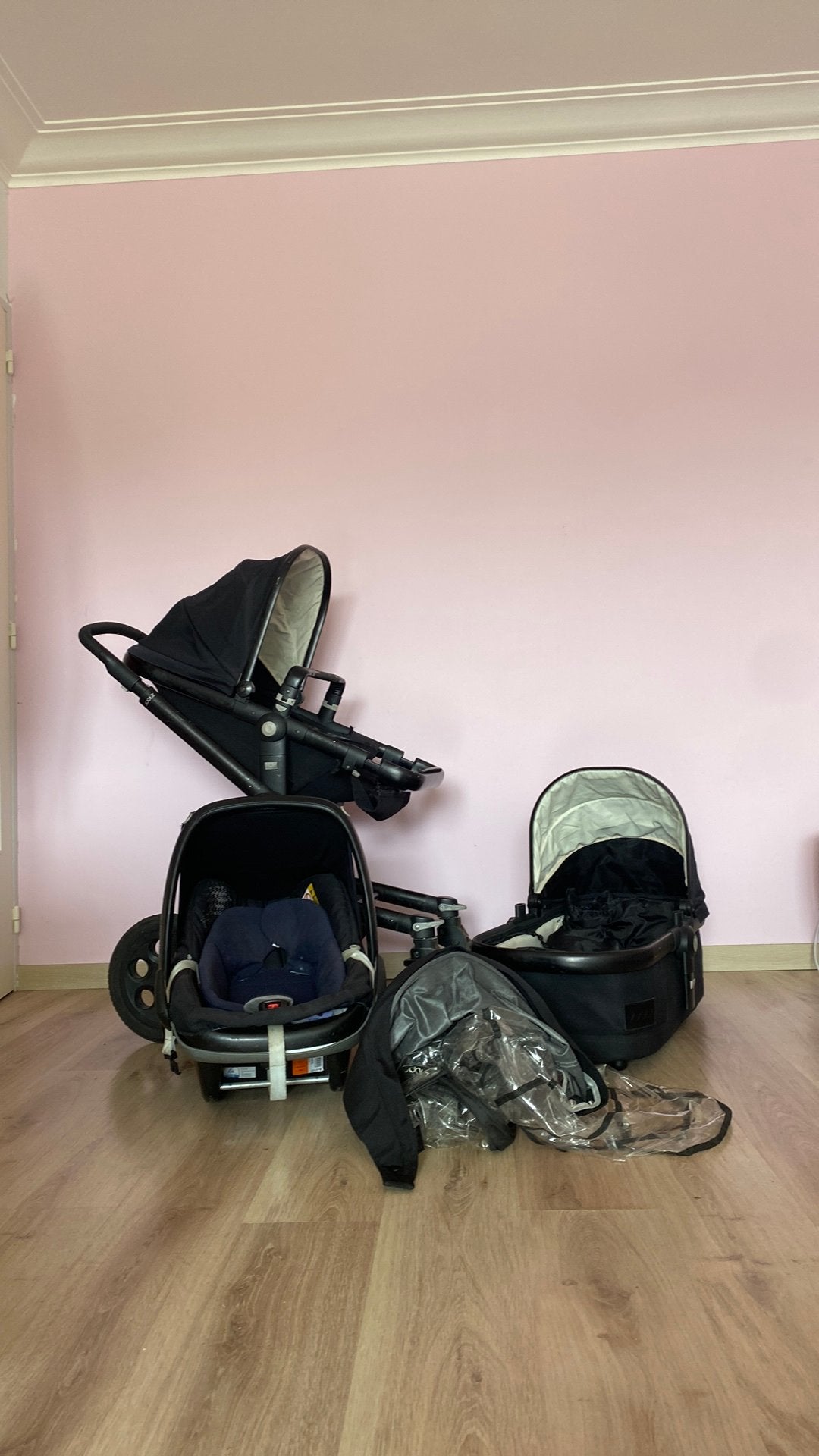 Joolz 3 in 1, Enfants & Bébés, Poussettes & Combinaisons, Utilisé, Poussette, Autres marques, Avec siège auto, Avec nacelle, Tige de poussée réglable