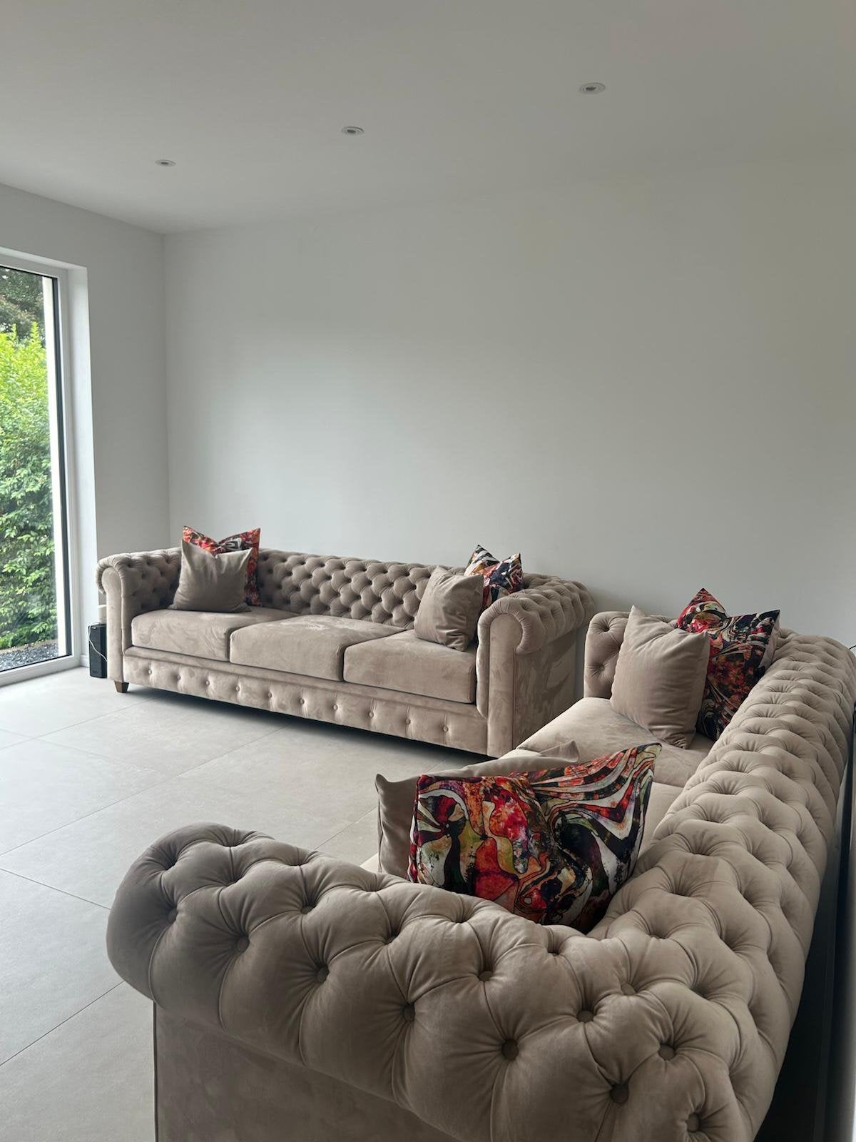Canapé, 250 à 300 cm, Chesterfield, Comme neuf, Enlèvement