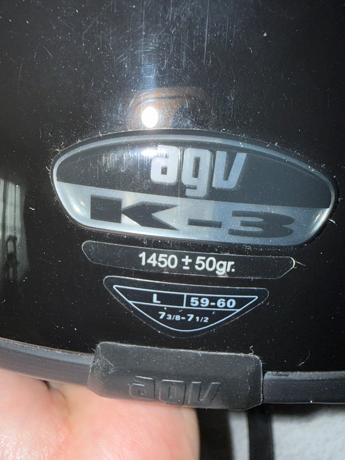 AGV K3 motorhelm als nieuw, Motoren, Ophalen, L, AGV