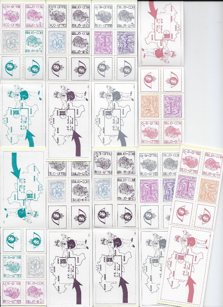 Belgique carnets de timbres 9x, Timbres & Monnaies, Enlèvement ou Envoi, Non oblitéré, Album pour timbres, Neuf
