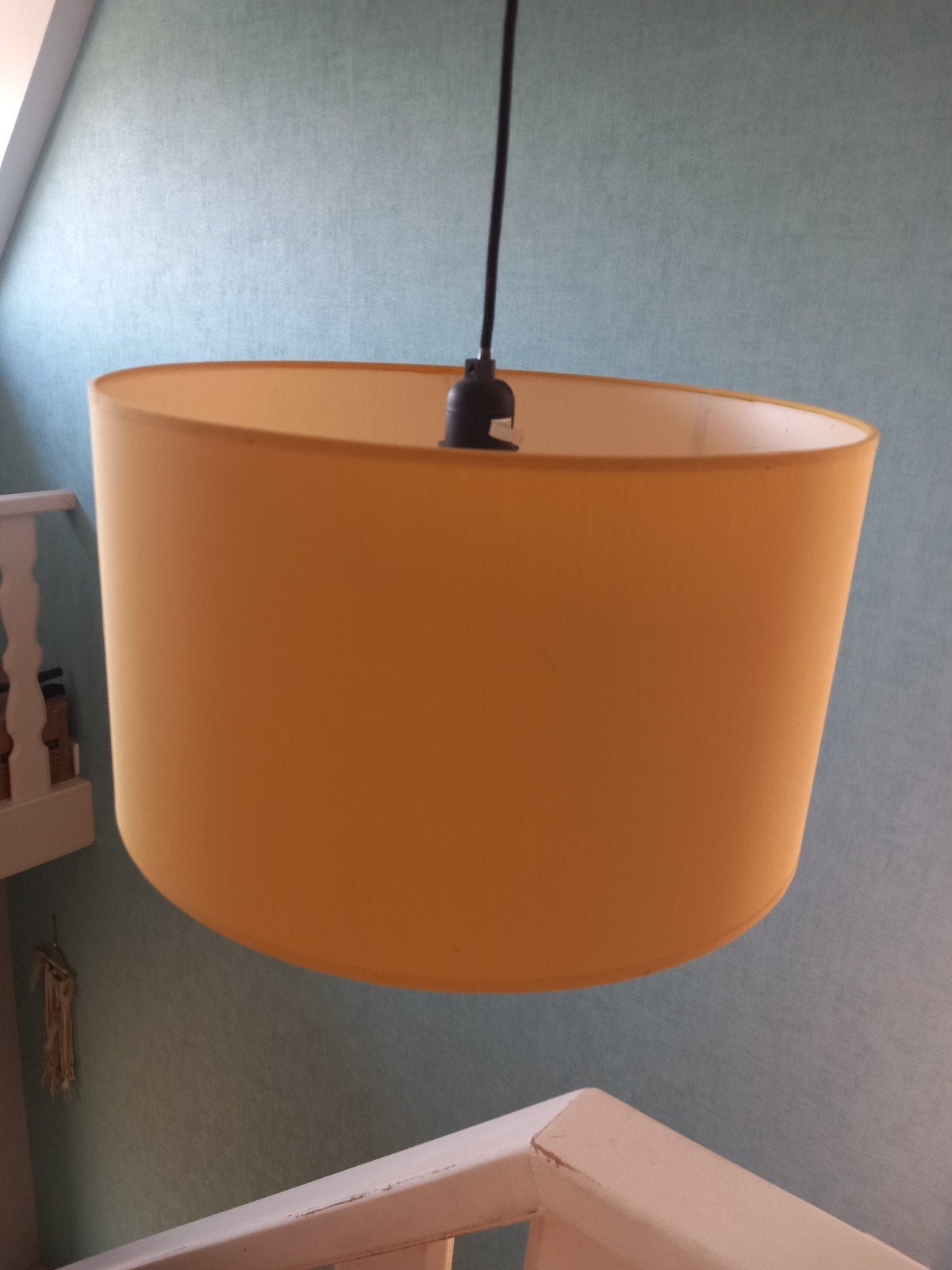 Plafondlamp / luster geel 40cm doorsnee, Ophalen, Geel, Plafondlamp