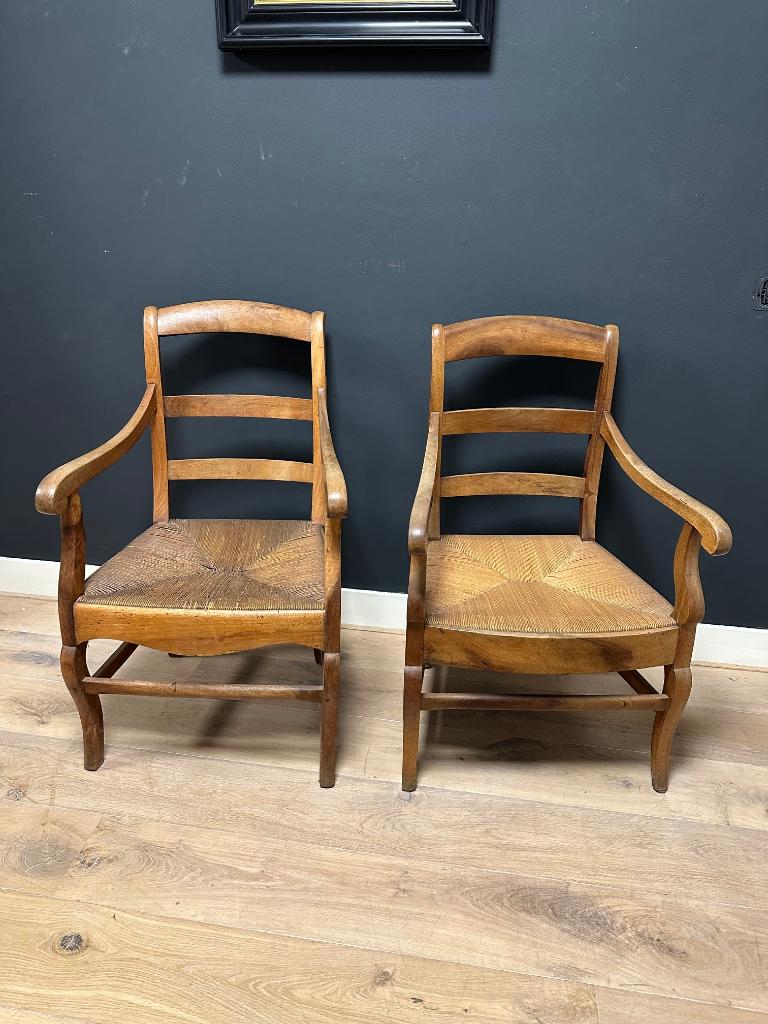 Set van 2 antieke Franse fauteuils, Antiek en Kunst, Antiek | Meubels | Stoelen en Sofa's, Verzenden