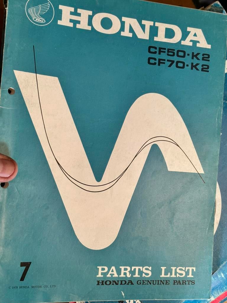 Partsmanual Honda Chaly tot 1978, Ophalen of Verzenden, Honda