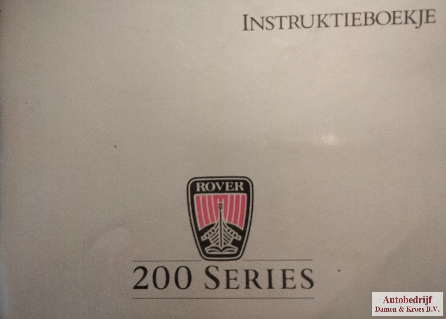 Handboek Rover 213 Instructieboekje AKM5685, Enlèvement ou Envoi