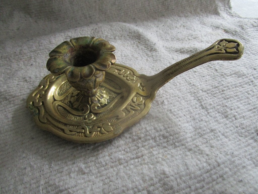 antieke kaarsen houder in brons, Enlèvement, Bronze