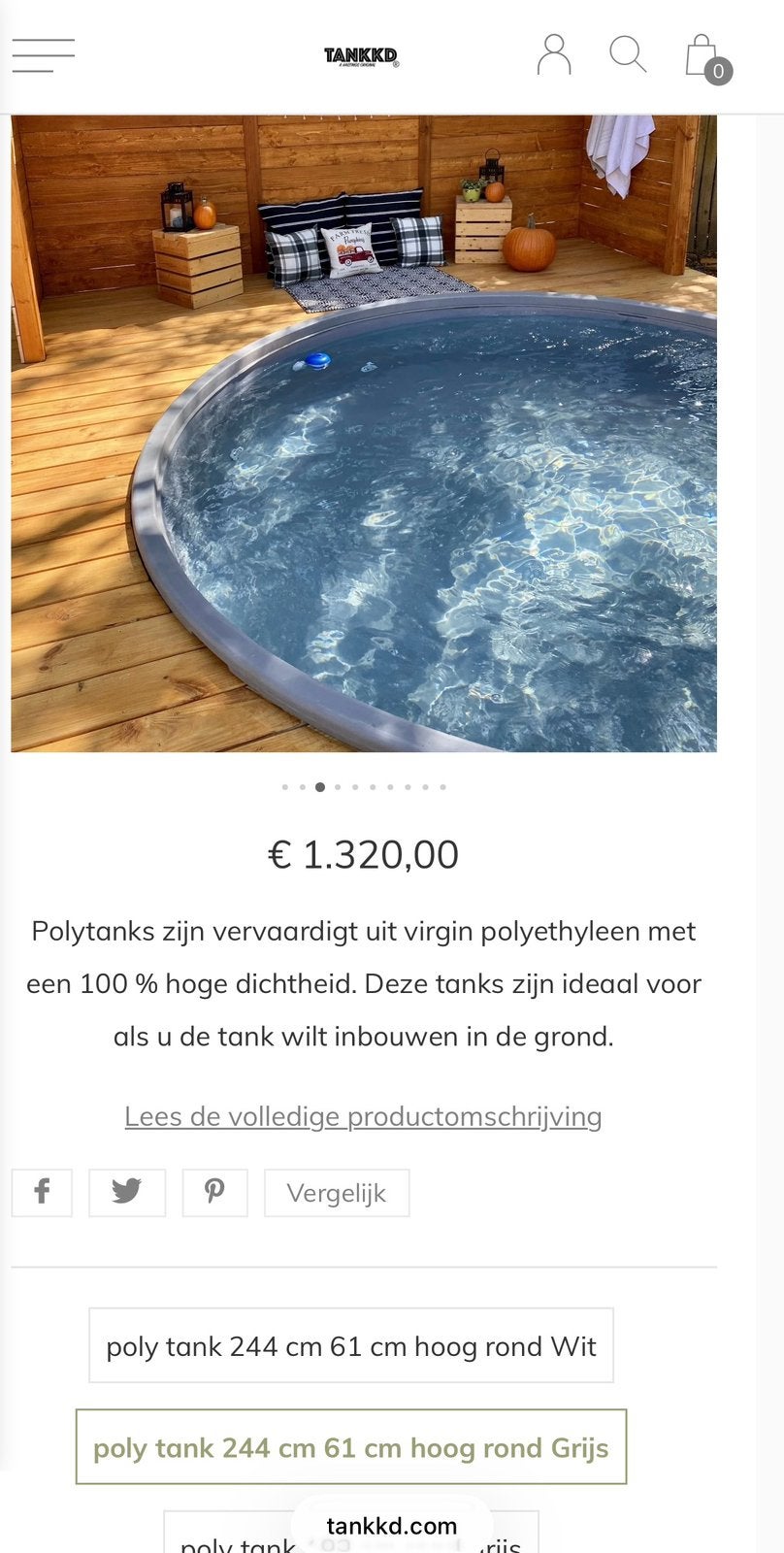 Tankkd Hasting polytank zwembad/hottub/vijver, Jardin & Terrasse, Enlèvement, Comme neuf, Fixé, Encastré