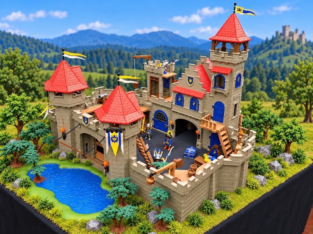 Playmobil Groot Kasteel XXL, Comme neuf, Knights, Château/Fort, Kit complet