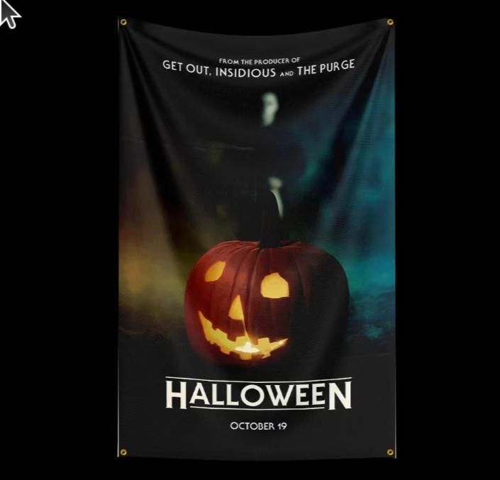 Grands drapeaux d'horreur d'Halloween (150 x 90 cm)