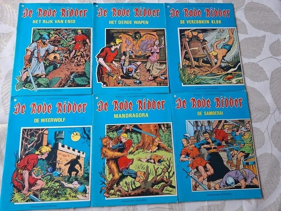 De Rode Ridder 6 strips, Boeken, Strips | Comics, Meerdere comics, Ophalen of Verzenden, Zo goed als nieuw, Willy Vandersteen