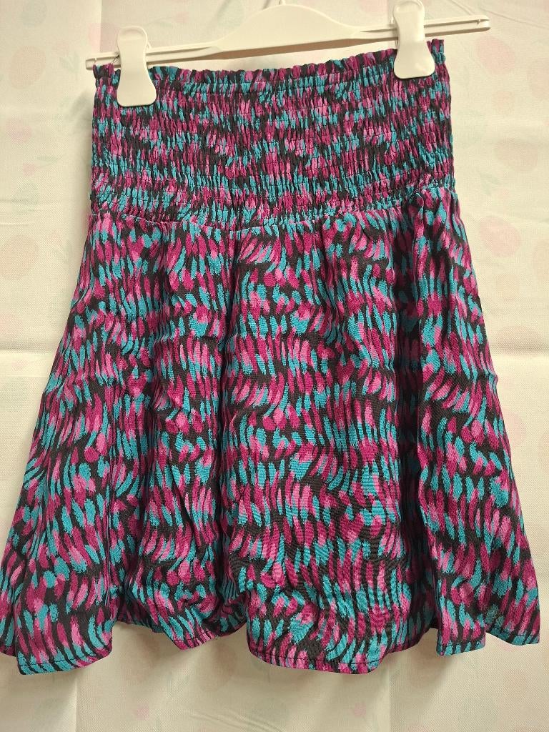 Ydence Isabella Rok Zwart/Paars/Turquoise XS, Verzenden, Zwart, Ydence, Zo goed als nieuw