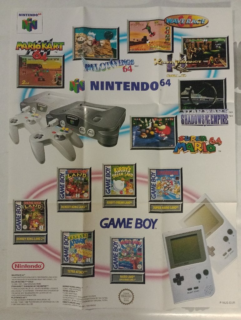 Officiële promotiefolder voor Nintendo 64 en Game Boy 1997, Games en Spelcomputers, Ophalen of Verzenden
