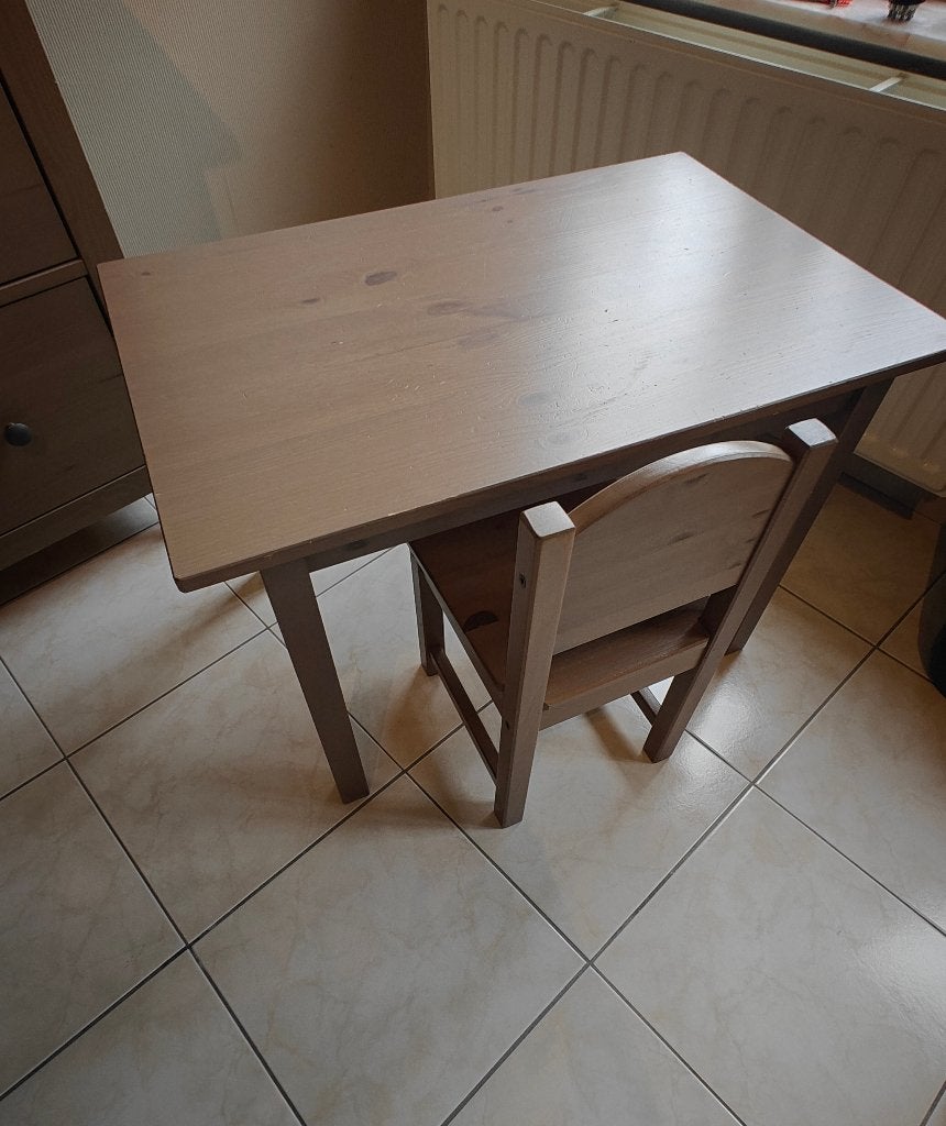 Kinder tafel en stoel, Kinderen en Baby's, Ophalen, Zo goed als nieuw, Tafel(s) en Stoel(en)
