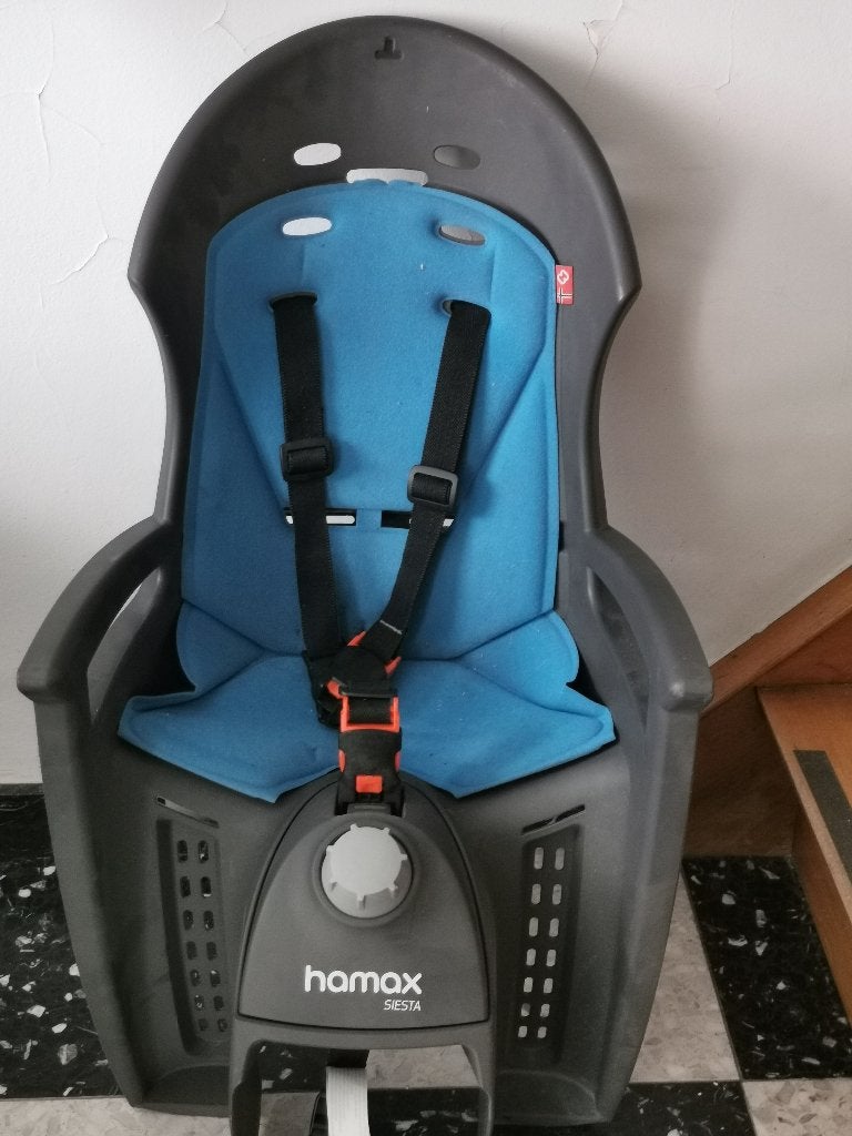 Siège enfant Hamax pour vélo-porte bagage, Vélos & Vélomoteurs, Repose-pieds, Comme neuf, Enlèvement, Hamax