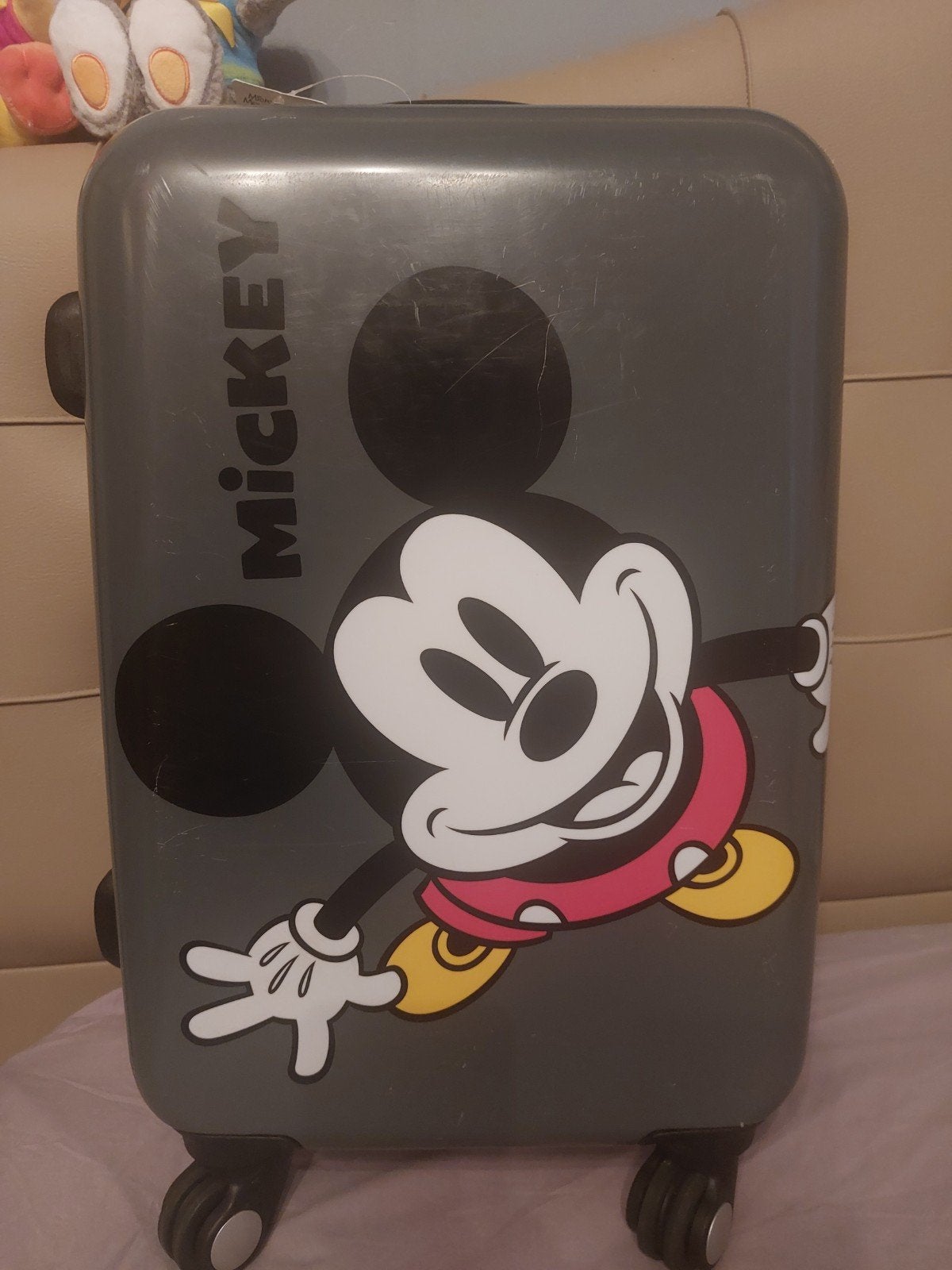 Mickey mouse kleine reiskoffer, Ophalen