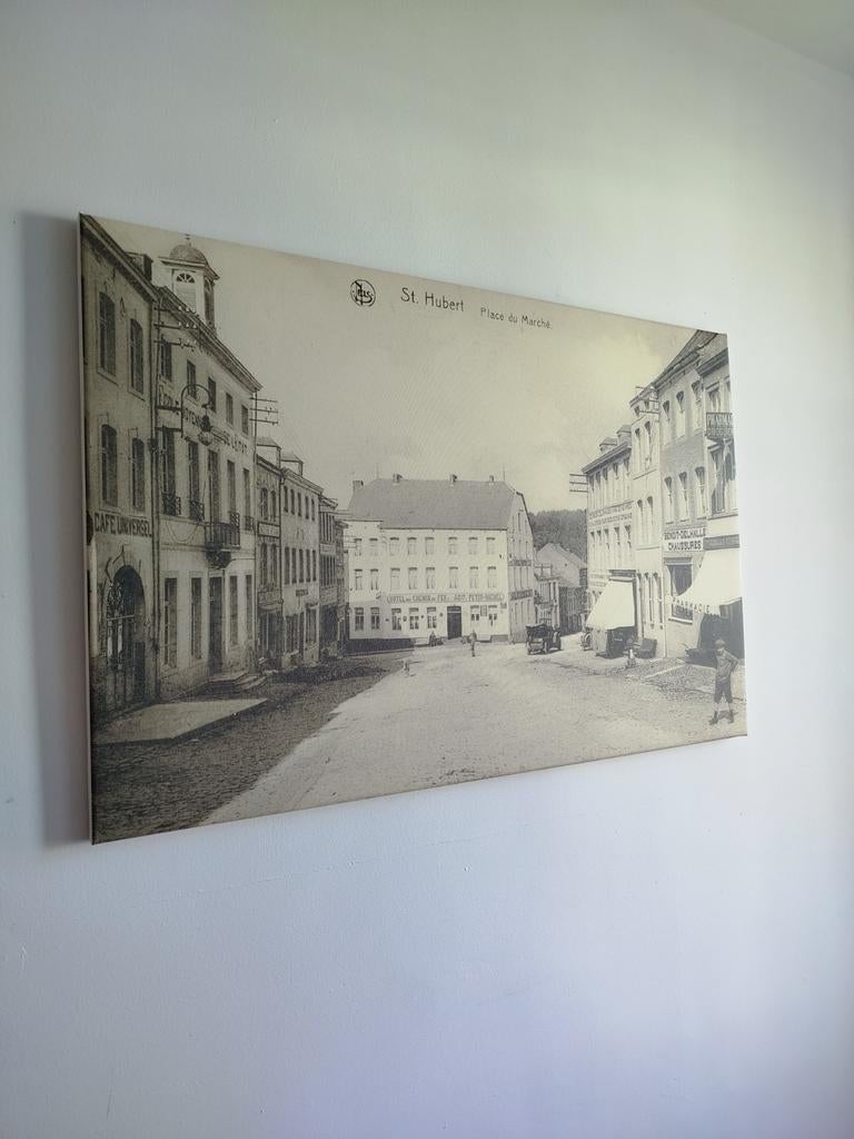 Grande Toile Déco - Reproduction Carte Postale Ancienne "St, Enlèvement, Bois